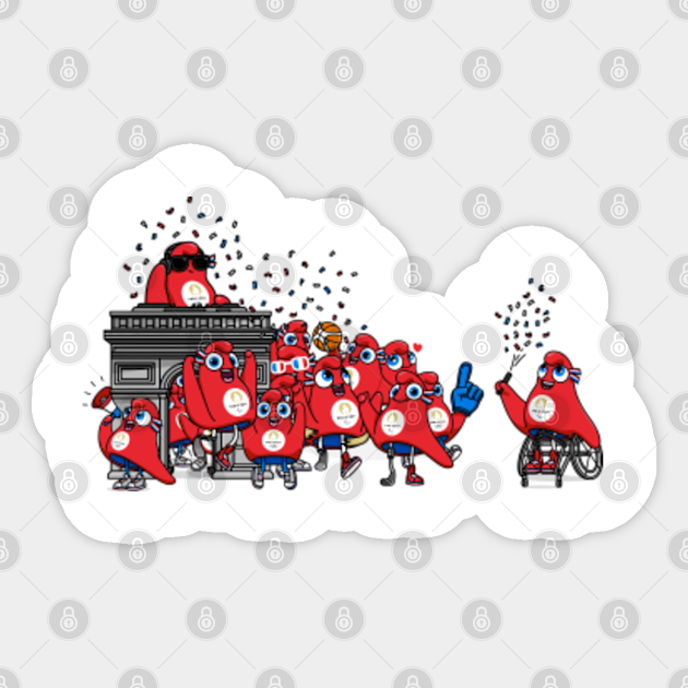 paris 2024 mascot Paris Olympic 2024 Sticker TeePublic